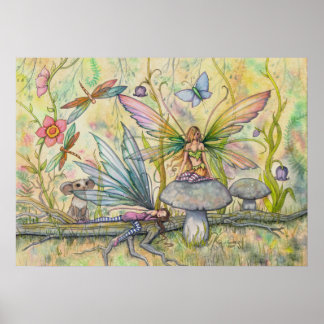 Amigos Flower Fairy Fantasy Art Poster