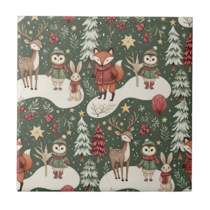 Amigos Fofos da Floresta de Inverno – Animal de Fe