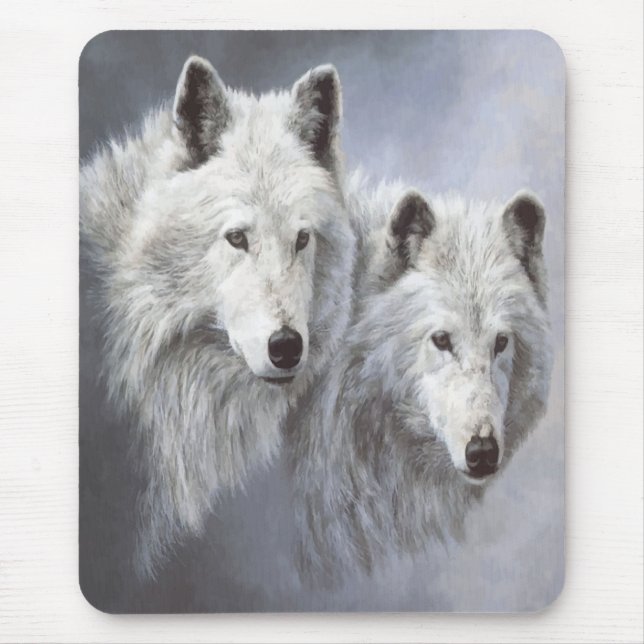 Amigos Mousepad da neve do lobo (Frente)