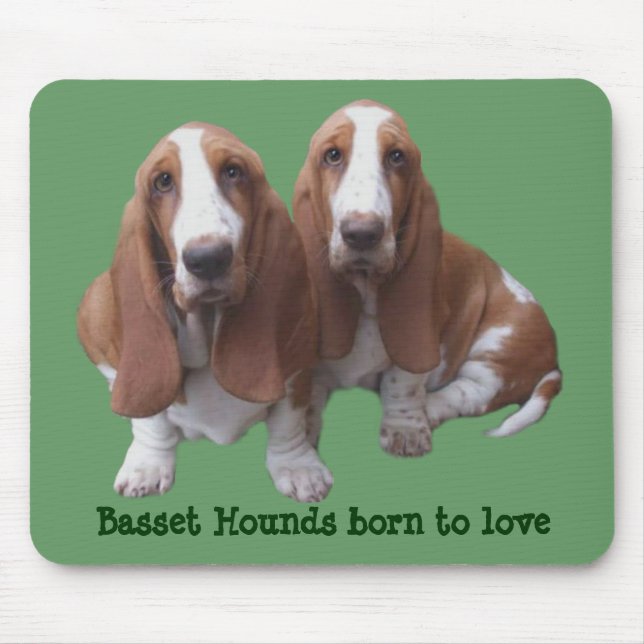 Amigos Mousepad de Basset Hound (Frente)