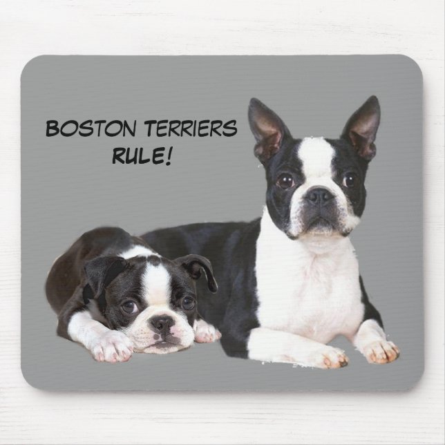 Amigos Mousepad de Boston Terrier (Frente)