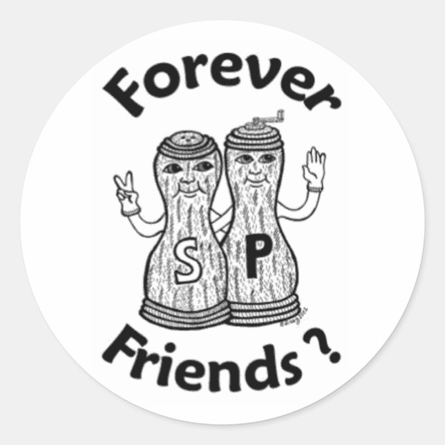 Amigos para sempre? Adesivos (Frente)