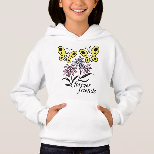 Amigos para Sempre Borboletas e Flores Fofas (Frente)