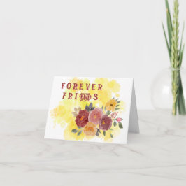 Amigos para sempre: Cartão de Saudação Floral