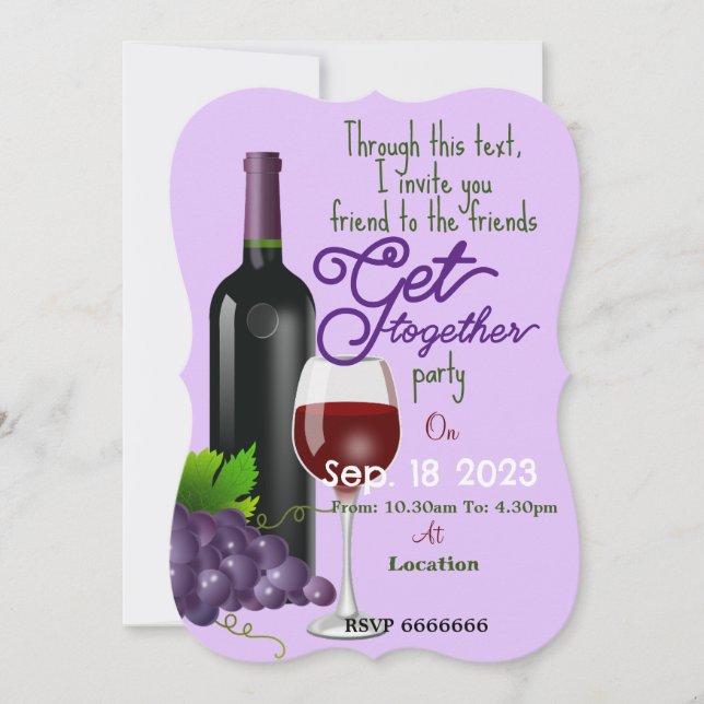 Amigos reúnem convite (Frente)