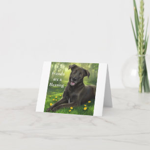 Amigos são uma Bênção Cartão de Labrador Retriever