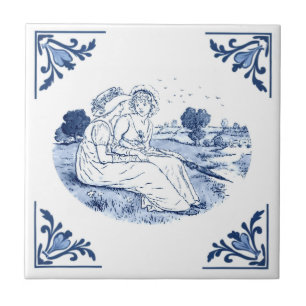 Amigos Vintage Damas Delft Corner Blue and White