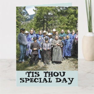 AMISH BIRTHDAY HUMOR GREETING CARTÃO