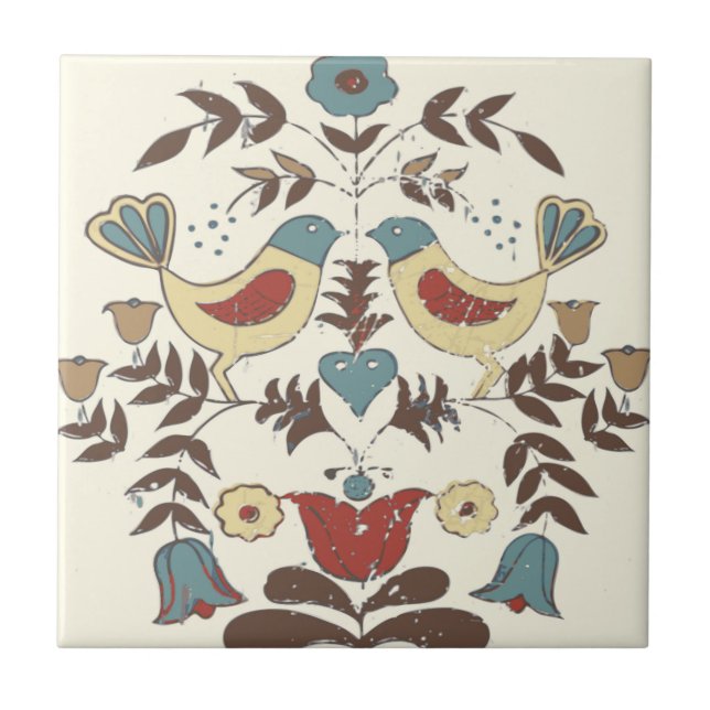 Amish Hex Sinal Bird Americana da Pensilvânia Hola (Frente)