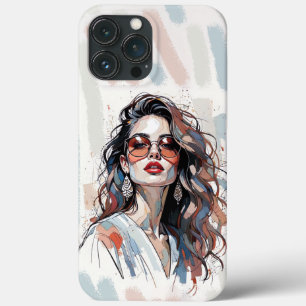 AMITA Capas de telefone femininas de arte em pas