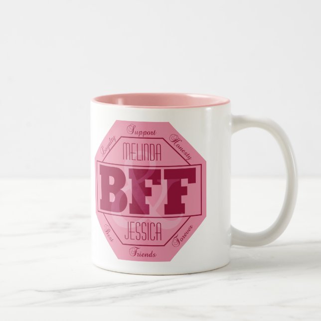 Amizade BFF - nomes personalizados - canecas (Direita)