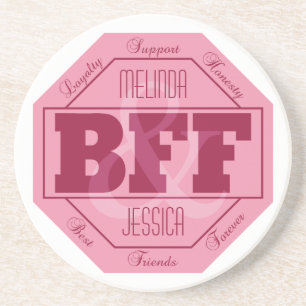 Amizade BFF - nomes personalizados - porta copos