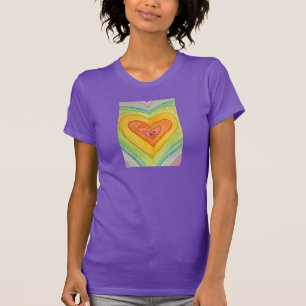 Amizade Corações Arco-Íris Adoram Camisetas De 