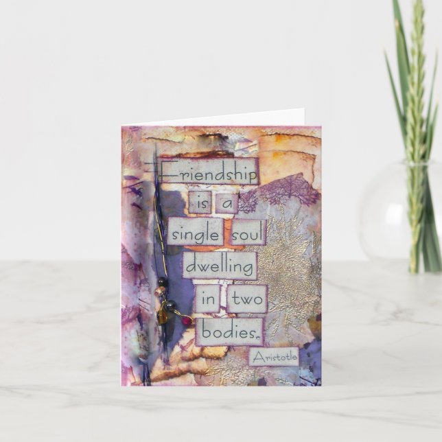 Amizade É Um Cartão De Alma Solteiro (Frente)