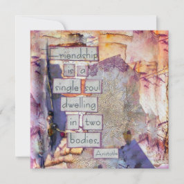 Amizade É Um Cartão Plana De Alma Solteiro