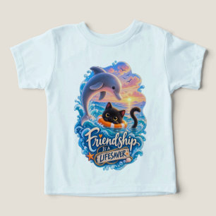Amizade é um salva-vidas Golfinho & Gatinho para c