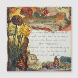 Amizade Mídia Mista Borboletas Flores Colagem