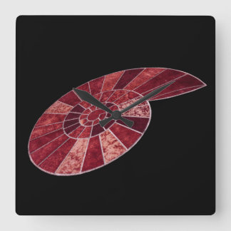 Ammonite de relógio de parede acrílico