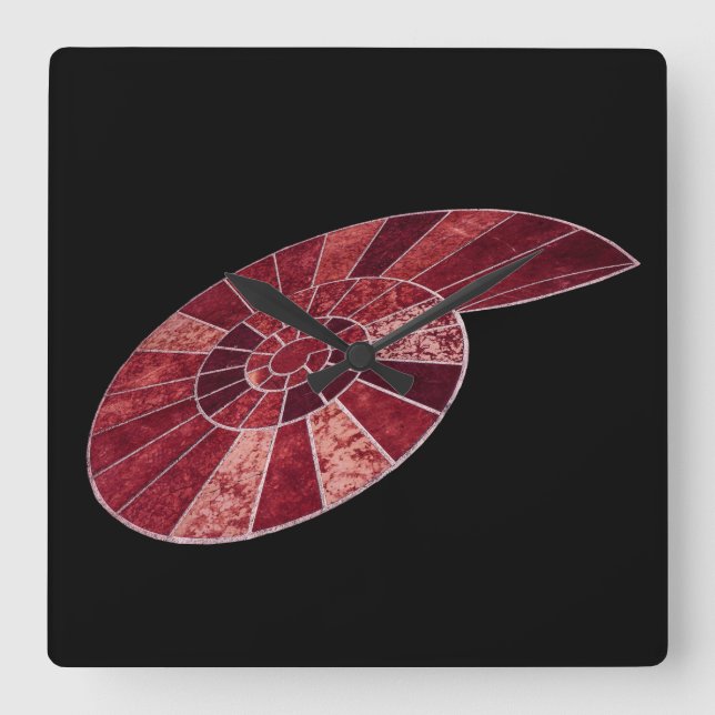 Ammonite de relógio de parede acrílico (Frente)