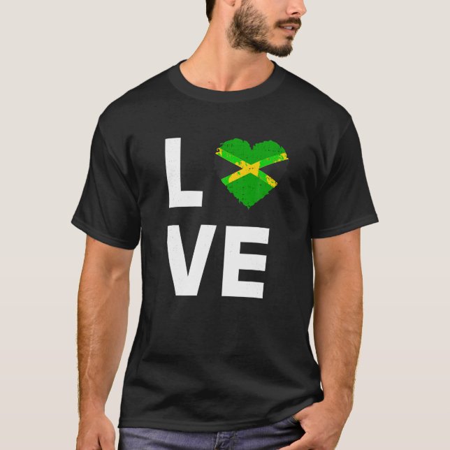 Amo Camisa Jamaica I Heart Jamaica Jamaican Love (Frente)