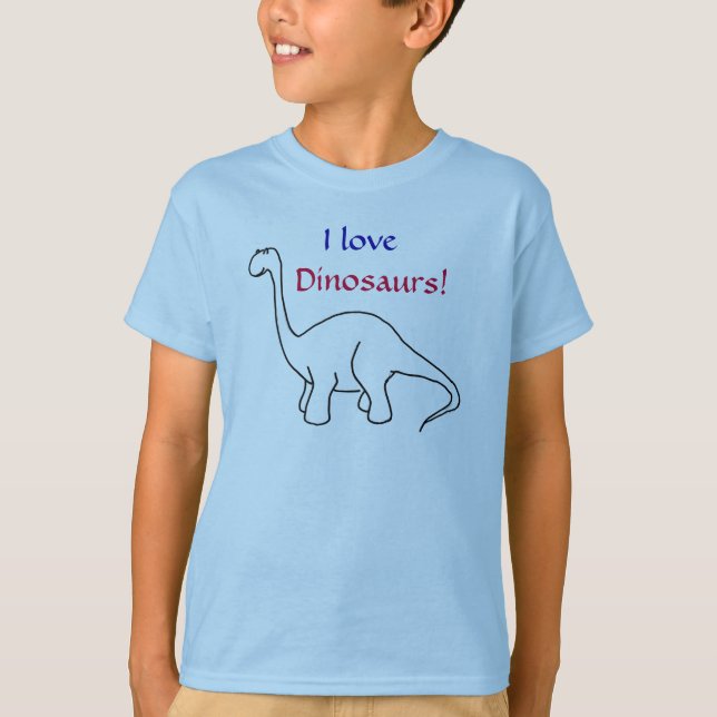 Amo, Dinossauros! Camiseta (Frente)