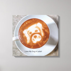 Amo Meu Cachorro Uma Canvas Esticada Lateral