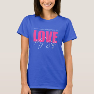 Amo minha autotipografia mulheres camiseta real pr