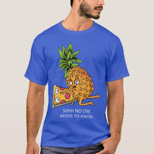 Amo quando Abacaxi Pertence à Pizza Camiseta engra