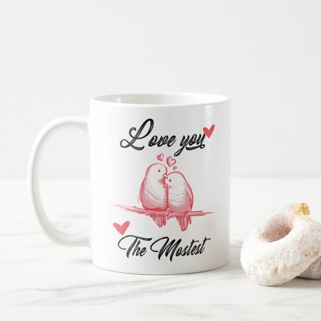 Amo-te a caneca mais dia de os namorados (Com Donut)