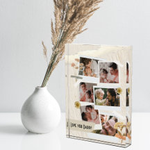 Amo-Te A Colagem De Fotografias De Pai