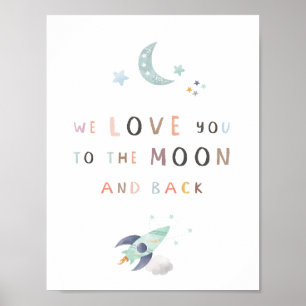 Amo-Te À Lua E À Poster Da Enfermeira De Trás