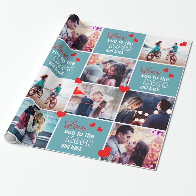 Amo-te à lua e ao papel de embrulho de fotos (Desenrolado)