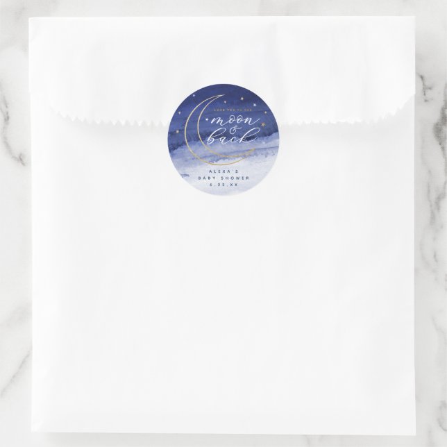 Amo-te à Lua e aos adesivos Traseiros (Bolsa)