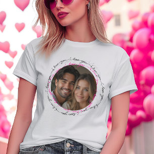 Amo-te Elegante Círculo de Fotografias Personaliza