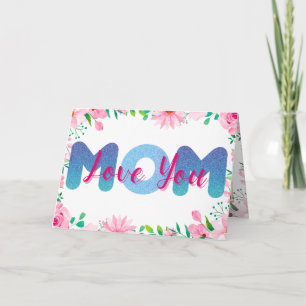 Amo-te, mãe - Cartão de Dia de as mães personaliza