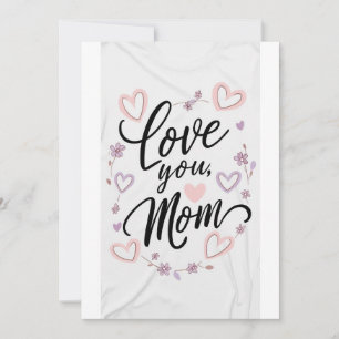 Amo-te mãe, cartão de presente de dia de as mães