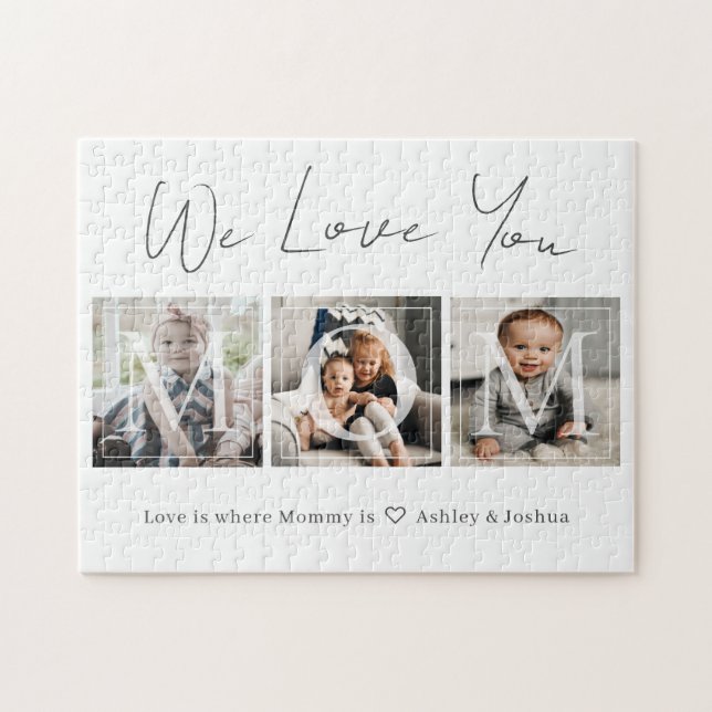 Amo-Te Mãe Foto Jigsee Quebra-cabeça (Horizontal)