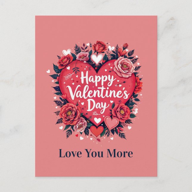 Amo-Te Mais Feliz Cartão de Férias do Dia dos Namo (Frente)