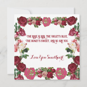 Amo-Te Rosas Russos Caros, Vintage Personalizado