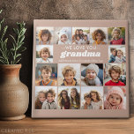 Amo-Te Vovó - Galeria de Colagem Fotográfica 15<br><div class="desc">Colagem de fotos de netos - ou quaisquer fotos - Um design de cobertura de cheio inclui um fundo de cor sólida. Use até 15 fotos quadradas para criar um presente exclusivo e pessoal. O texto pode ser alterado para corresponder ao seu evento. É uma modelo de presente para dar...</div>