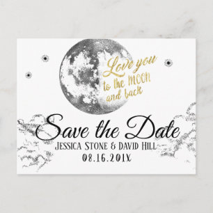Amo Você Até a Lua e de Volta Convite de Casamento