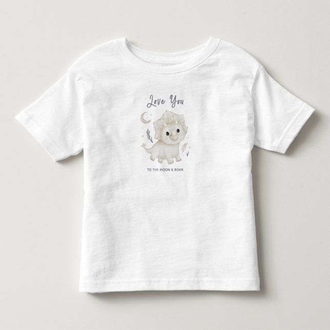 Amo Você até a Lua e Rugido Camiseta Infantil de D (Frente)