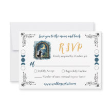 Amo você até o Cartão de RSVP de Casamento Celesti