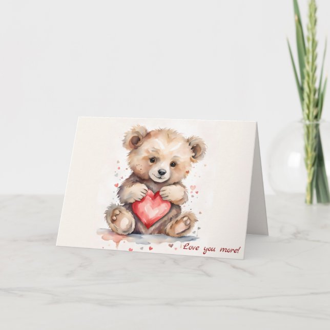 Amo você mais! Cartão de saudação (Frente)