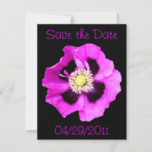 Amoeira Oriental 'Save the Date' anúncio preto