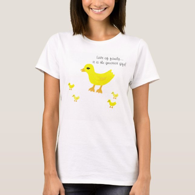 Amor à Camisa de Maternidade Ducky do Bebê da Famí (Frente)