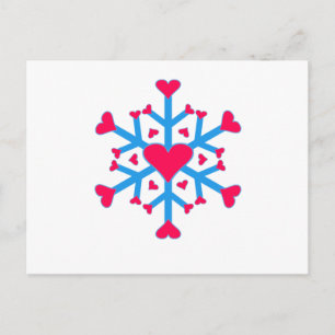 Amor à neve - Cartão postal - Horizontal