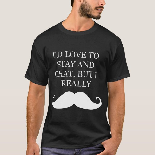 Amor a permanecer mas bigode de I para camisetas (Frente)