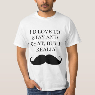 Amor a permanecer mas camiseta do bigode de I