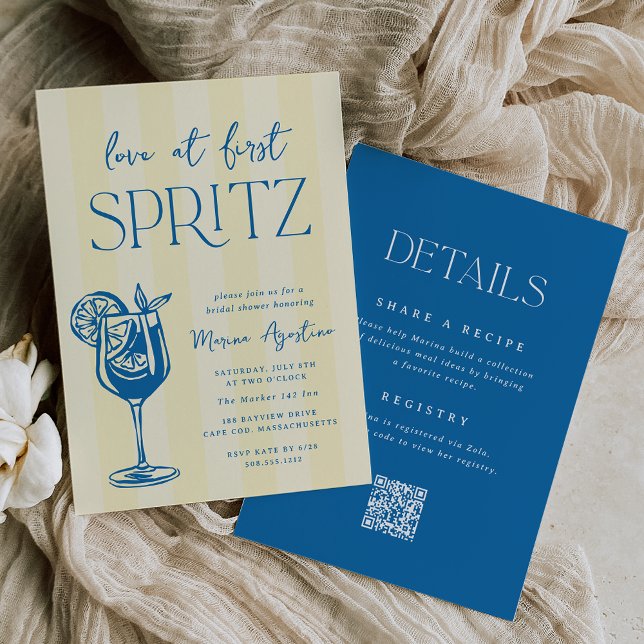 Amor à Primeira Spritz Convite de Chuveiro de Noiv (Criador carregado)